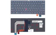 Клавиатура для ноутбука Lenovo Thinkpad T460S с подсветкой (Light), с указателем (Point Stick), короткий шлейф (Short Trail), Black, (No Frame), RU