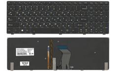 Клавиатура для ноутбука Lenovo IdeaPad (Y580) с подсветкой (Light), Black, (Black Frame), RU