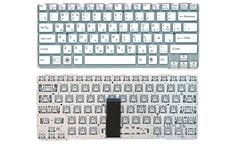 Клавиатура для ноутбука Sony (SVE14A) White, (No Frame) RU Белая с голубым