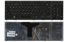Клавиатура Toshiba Satellite (A660, A660D, A665, A665D, Qosmio X770, P750, P755) с подсветкой (Light), Black, (Black Frame) RU (вертикальный энтер)