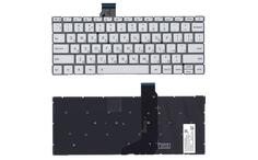 Клавиатура для ноутбука Xiaomi Mi Air (12.5) Silver с подсветкой (Light), (No Frame) RU