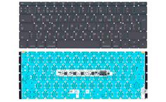 Клавиатура для ноутбука Apple MacBook 12&quot; 2016+ (A1534) Black, (Gray Frame) RU (Small Enter)