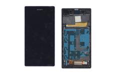 Матрица с тачскрином (модуль) для Sony Xperia Z1 C6902 черный с фиолетовой рамкой