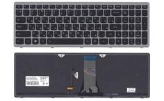 Клавиатурадля ноутбука Lenovo IdeaPad (G505S, Z510) с подсветкой (Light), Black, (Silver Frame), RU