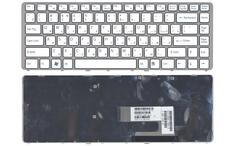 Клавиатура для ноутбука Sony Vaio (VGN-NW) White, (Silver Frame) RU