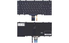Клавіатура для ноутбука Dell Latitude E5250 E5250T E5270 E7250 E7270, Latitude 13 (7350), XPS 12 9250 Latitude 12 7275 з підсвіткою (Light) Black, (No Frame) RU