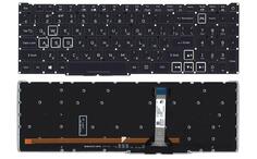 Клавиатура для ноутбука Acer Predator Helios 300 PH315-52 с подсветкой (White Light), Black, (No Frame), RU. Внимание, узкий шлейф!