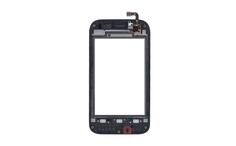 Тачскрин (Сенсорное стекло) для смартфона Huawei Ascend Y210 с рамкой черный