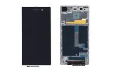 Матрица с тачскрином (модуль) для Sony Xperia Z1 C6902 черный с белой рамкой