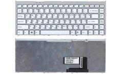 Клавиатура для ноутбука Sony Vaio (VGN-FW) White, (Silver Frame) RU