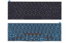Клавиатура для ноутбука Apple A1706 2009/2010 Black, с подсветкой (No Frame) (большой Enter) RU