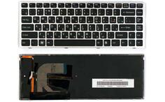 Клавиатура для ноутбука Sony Vaio (VPC-S) с подсветкой (Light), Black, (Silver Frame) RU Клавиатура для ноутбука Sony Vaio (VPC-S) с подсветкой (Light), Black, (Silver Frame) RU